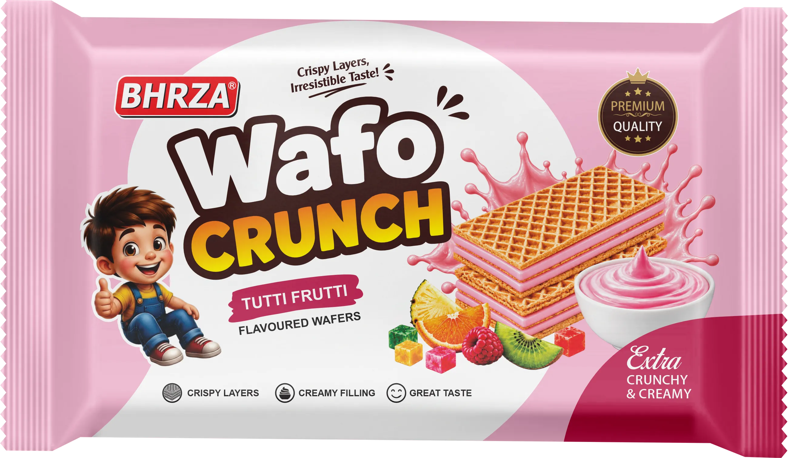 Wafo Crunch Tutti Frutti - Standard Pack