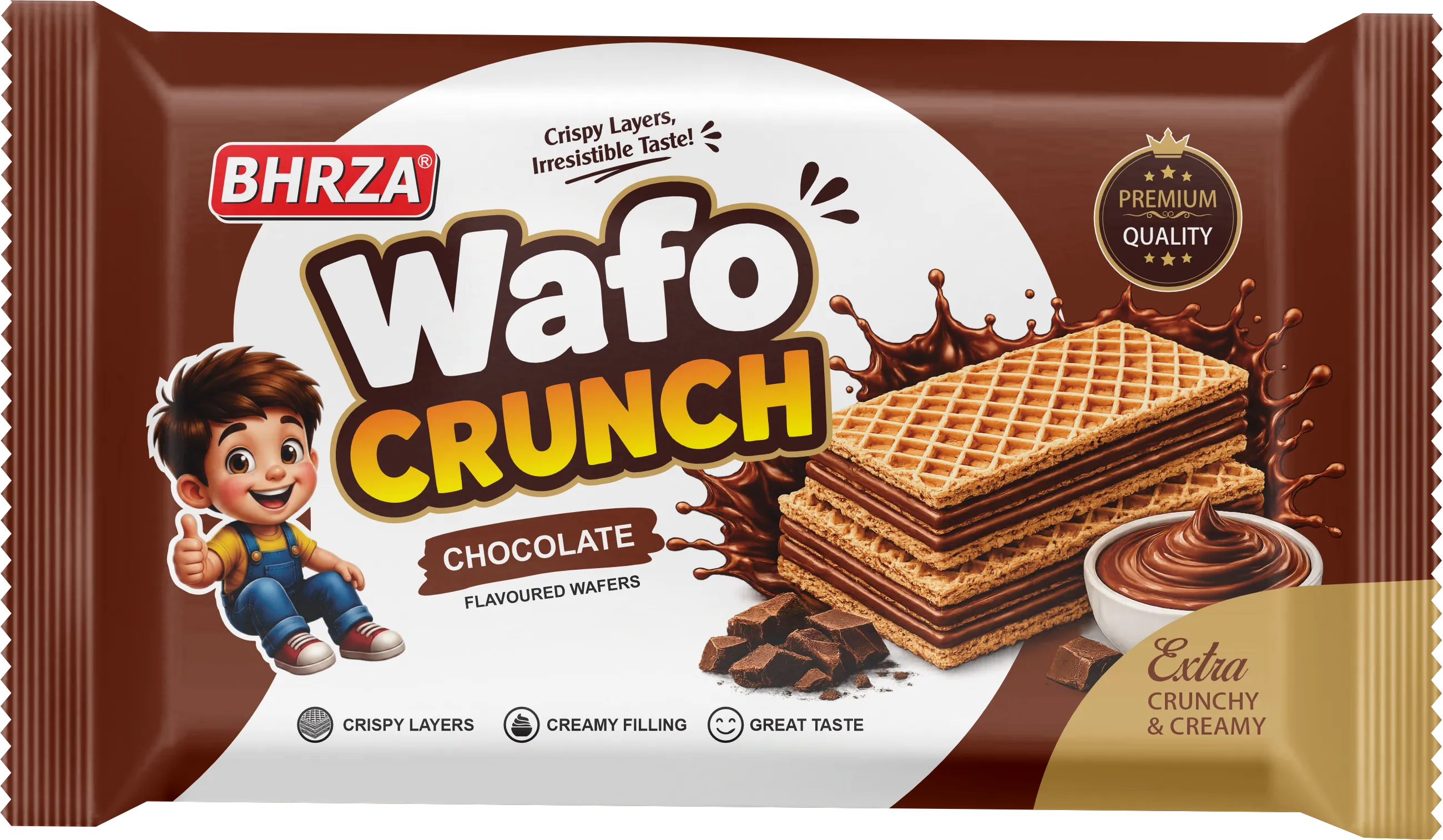 Wafo Crunch Chocolate - Standard Pack